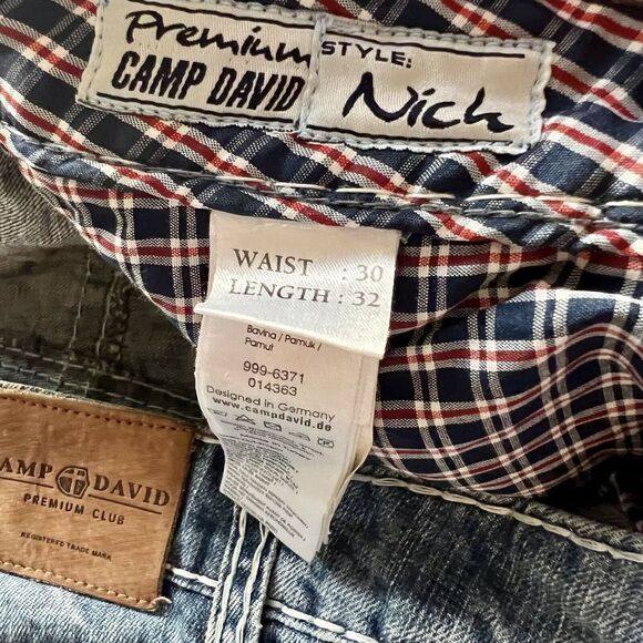 CAMP DAVID Nick Regular Fit Jeans Men's 30x33 Fade Effect Button Denim - Picture 8 of 12